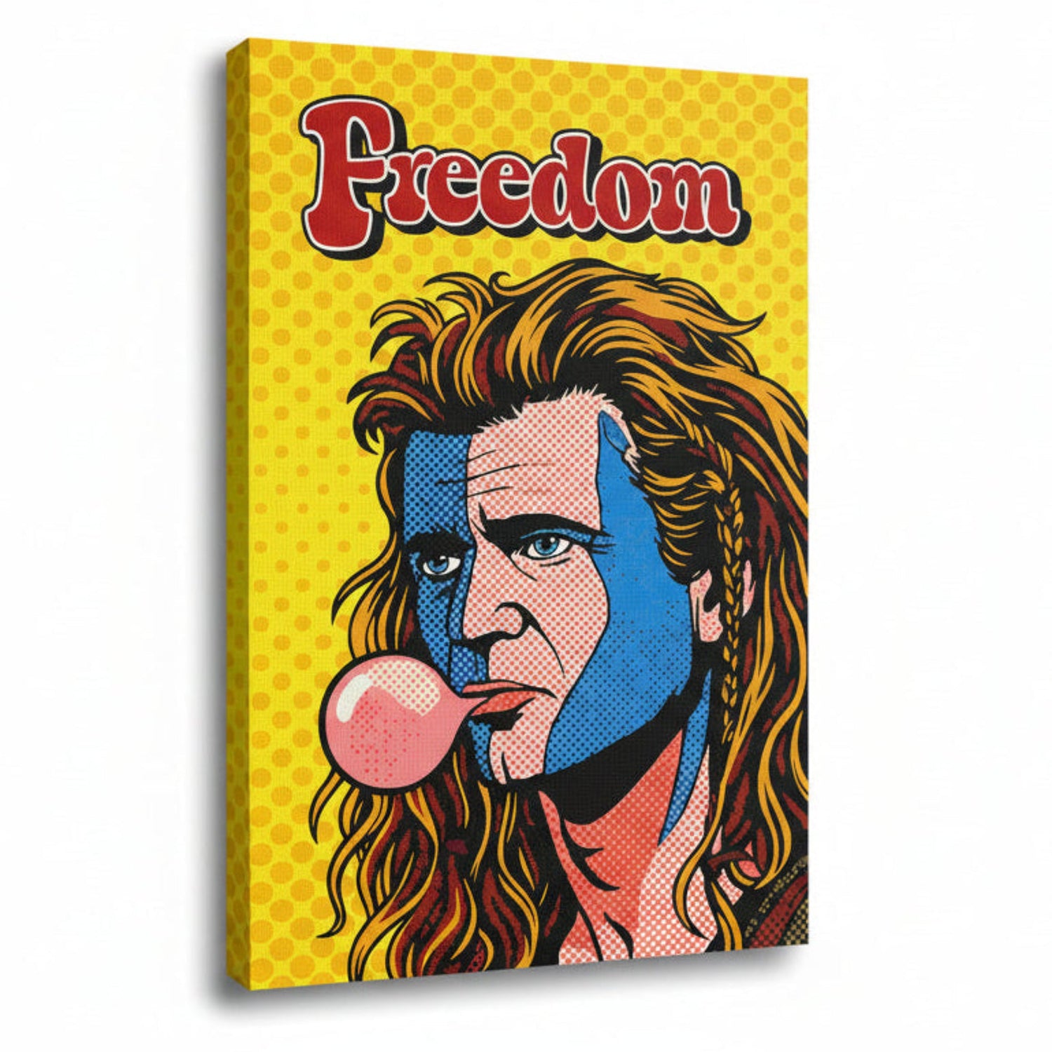 Braveheart Freedom pop art canvas print - William Wallace inspired UK wall art