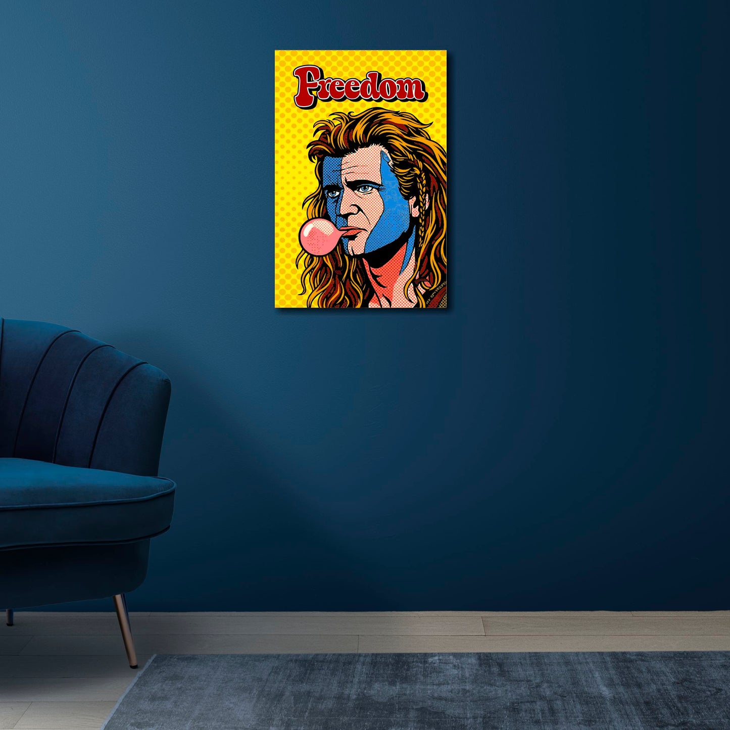 12x18 inch William Wallace Freedom pop art canvas print - Braveheart inspired UK wall art