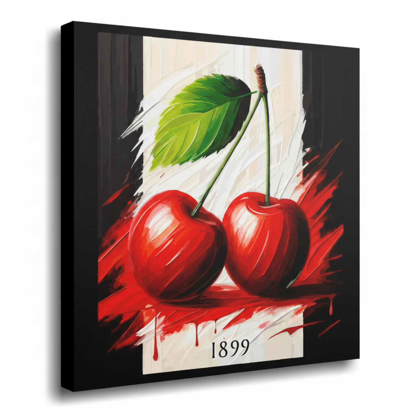 Colourful Bournemouth inspired canvas print - UK made abstract football wall art