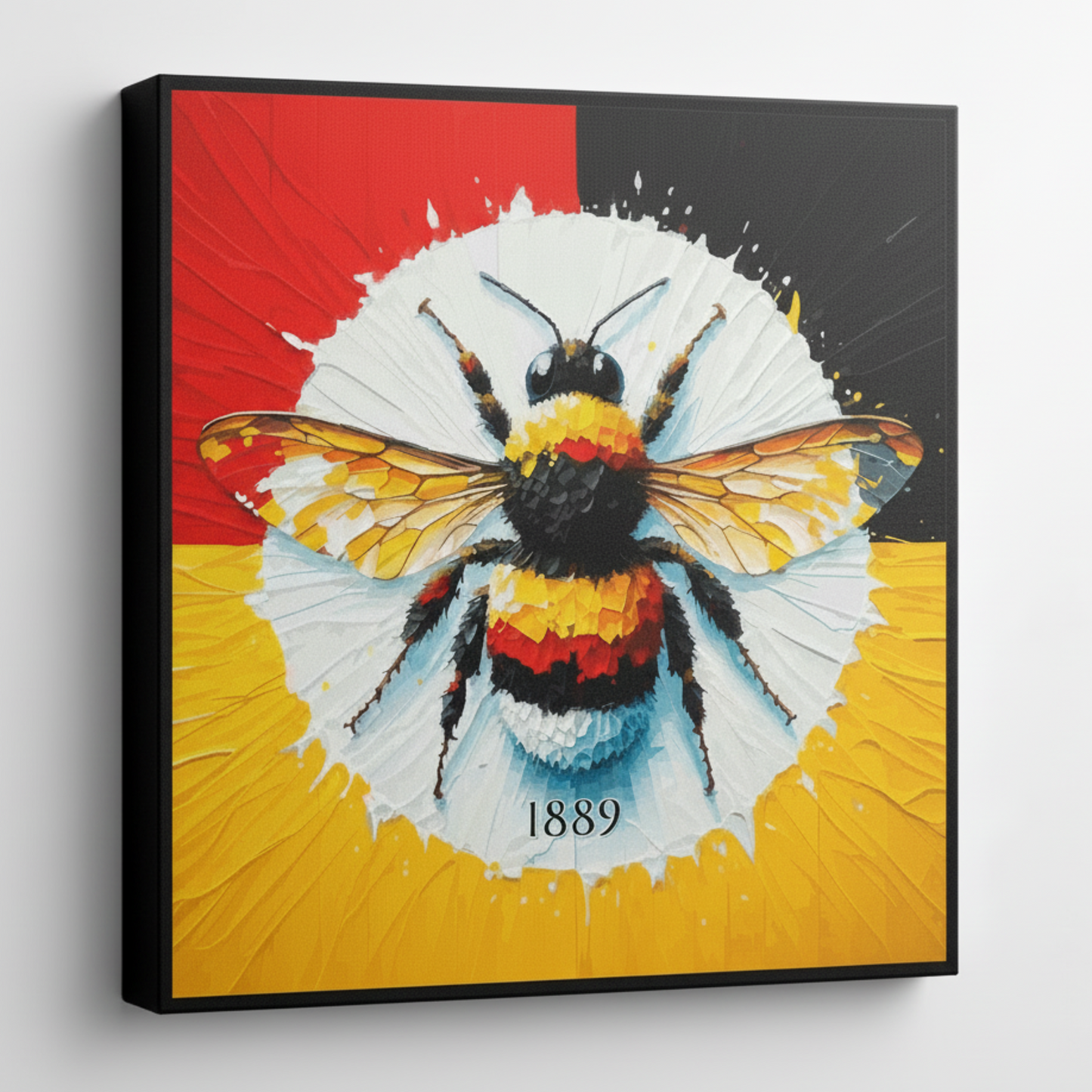 Colourful Brentford inspired canvas print - UK made abstract football wall art
