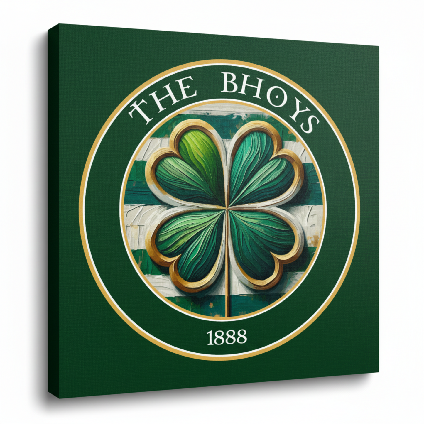 Colourful Celtic inspired canvas print - UK made abstract football wall art