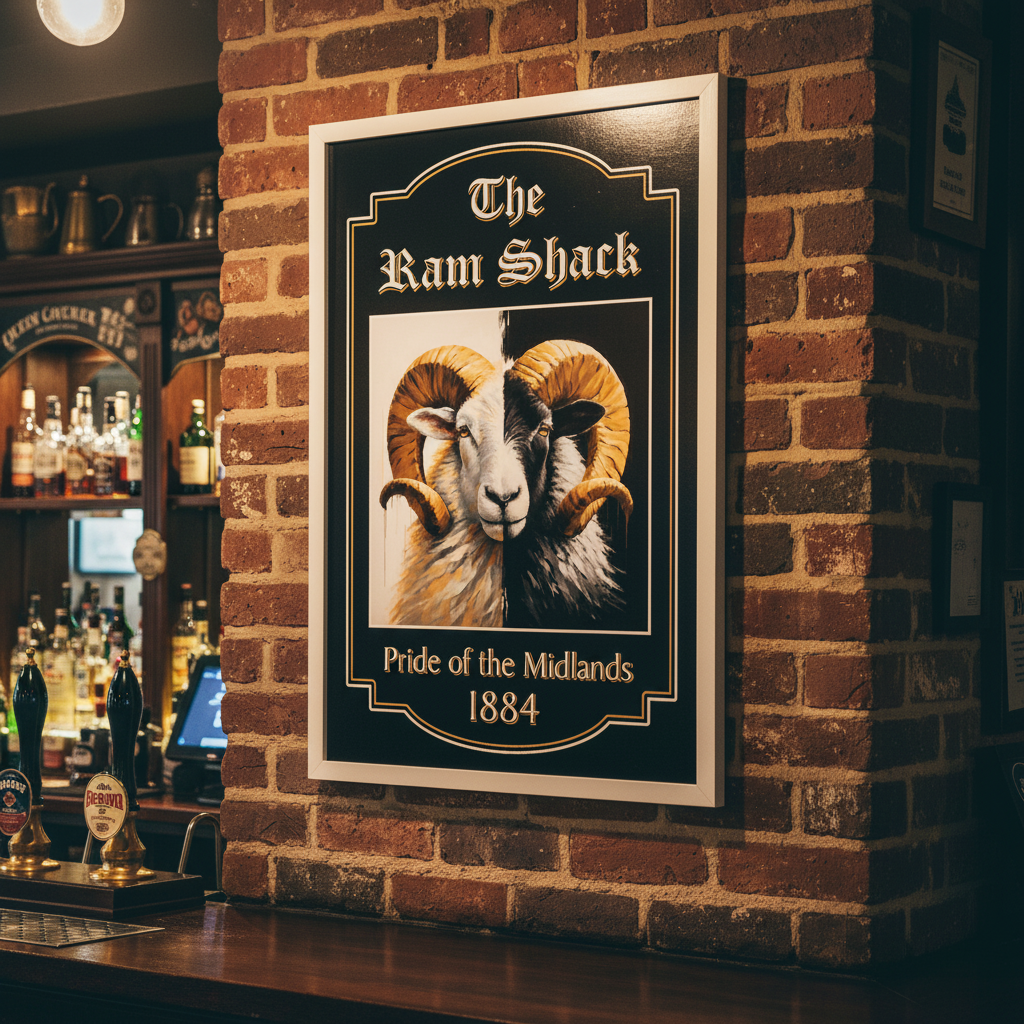 Derby County Pub Sign
