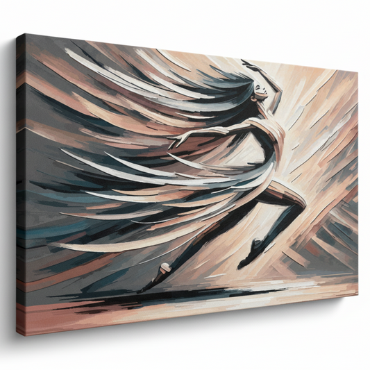 Colourful free to dance fashion canvas print - UK made abstract dance wall art