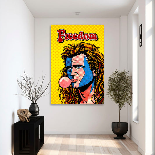 Braveheart Freedom pop art canvas print - William Wallace inspired UK wall art