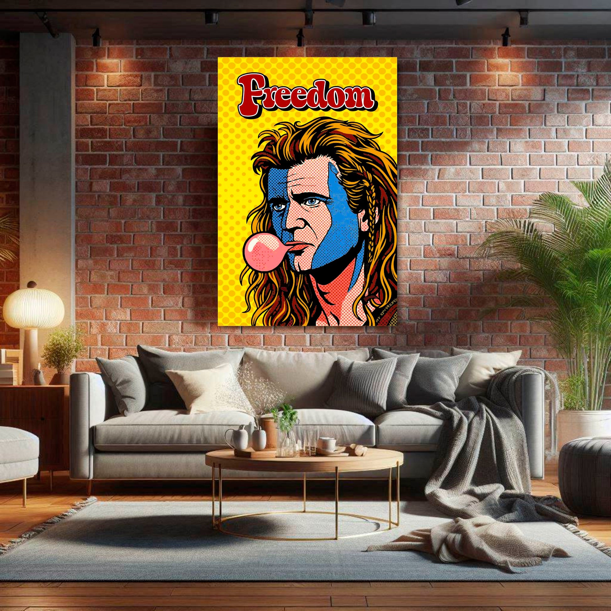 Braveheart 24x36 inch Freedom pop art canvas print - William Wallace inspired UK wall art