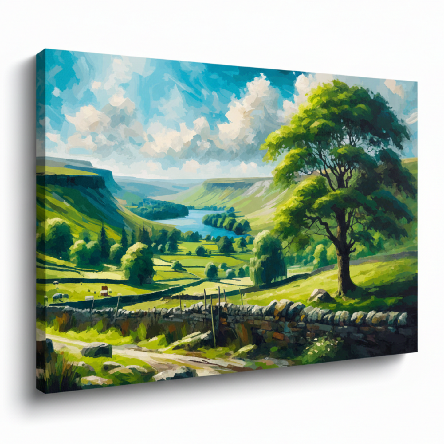 Colourful national park landscape canvas print - UK made abstract scenic wall art