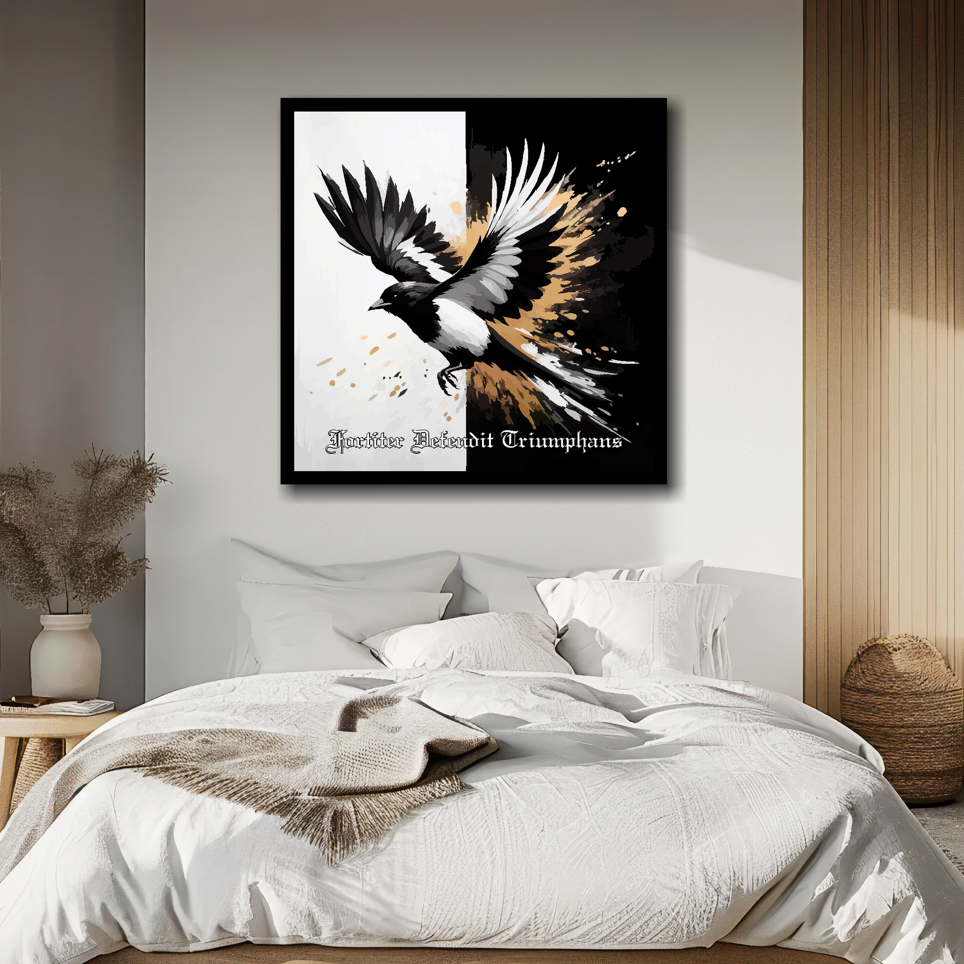 Newcastle United inspired canvas above bed - colourful UK football wall decor for bedrooms