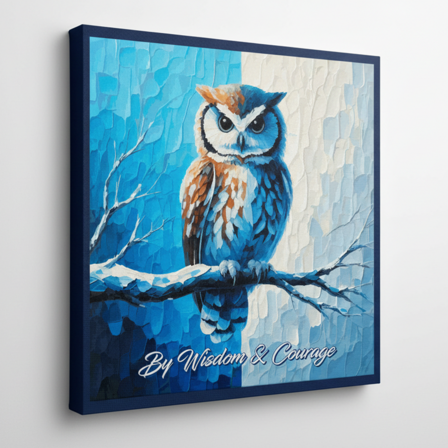 Colourful Sheffield Wednesday inspired canvas print - UK made abstract football wall art