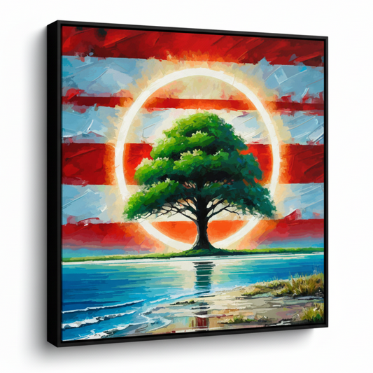 Colourful Southampton inspired canvas print - UK made abstract football wall art