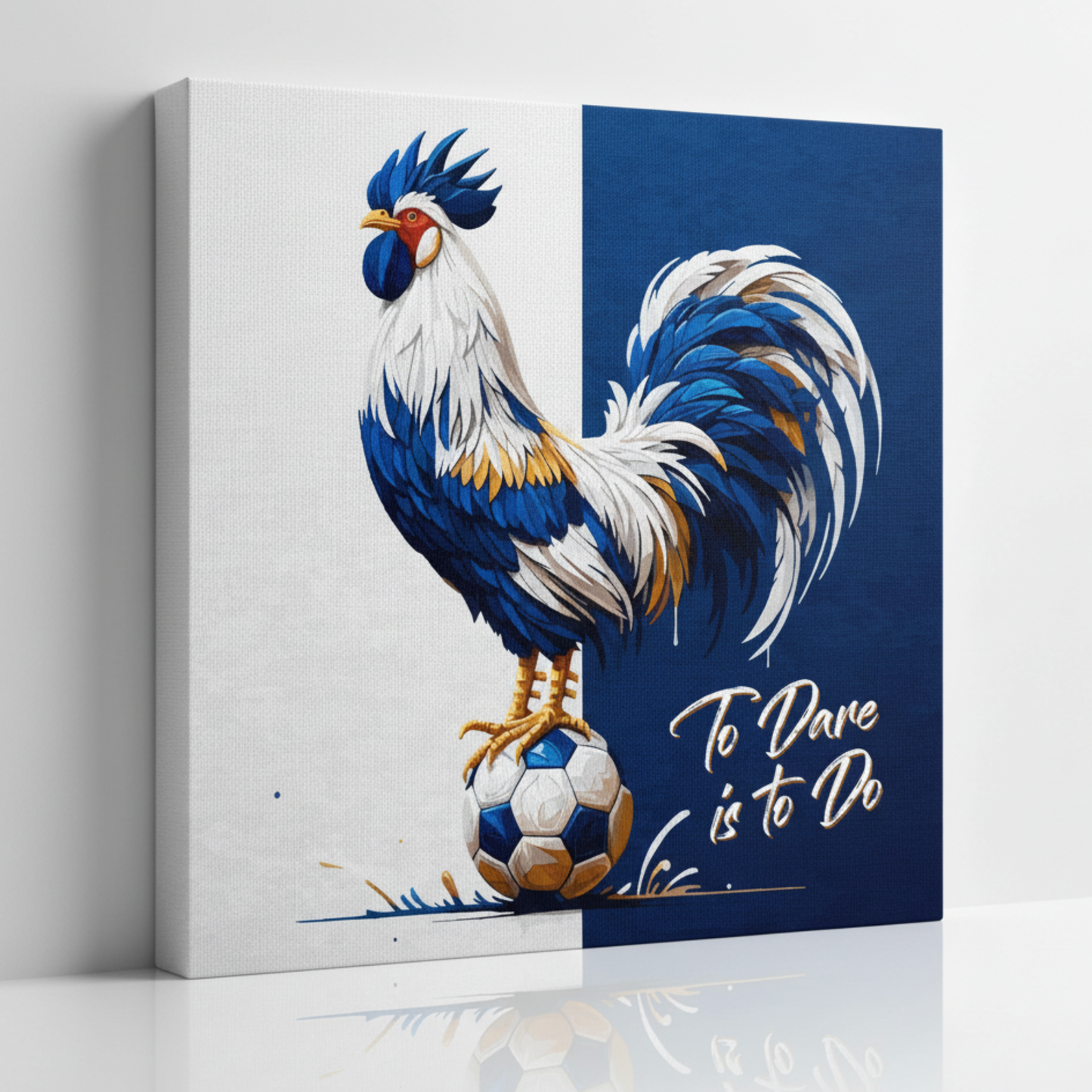 Colourful Spurs inspired canvas print - UK made abstract football wall art