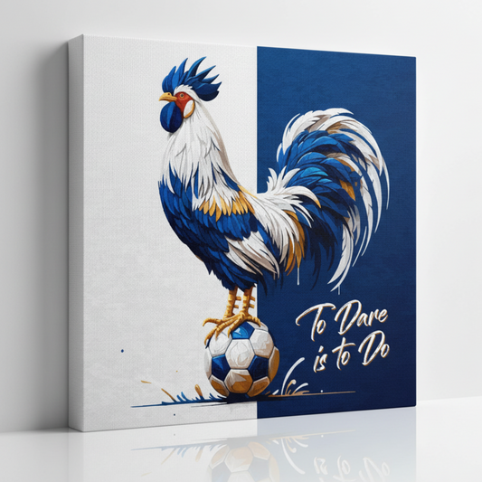 Colourful Spurs inspired canvas print - UK made abstract football wall art